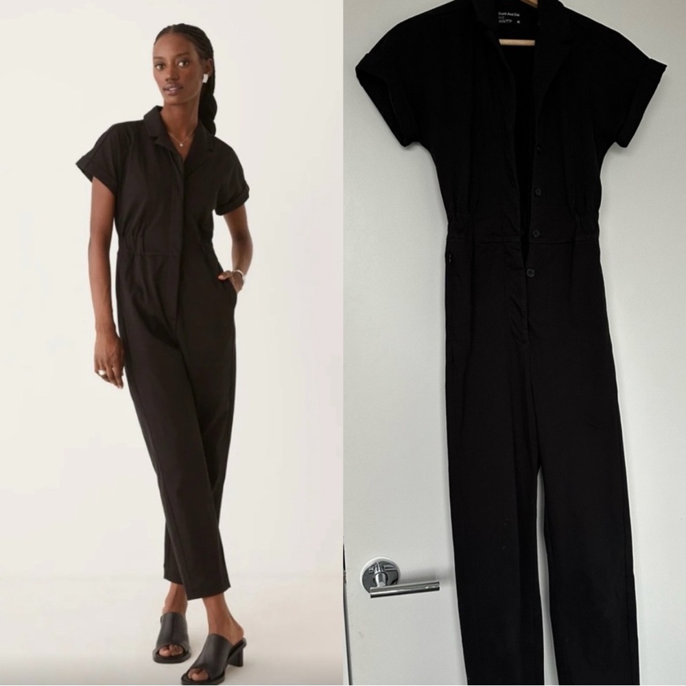 Frank & Oak XXS EUC Flex Commuter Jumpsuit Black